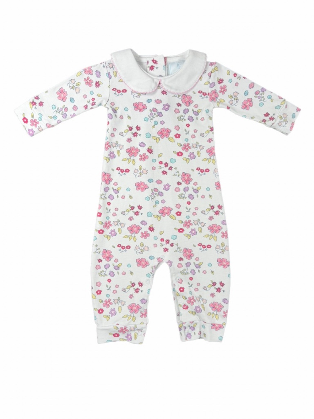 LITTLE ENGLISH Baby Girl Pima Floral Printed Playsuit - 9M
